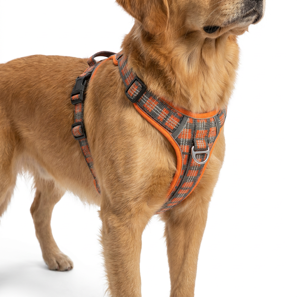 Adjustable Chest Strap Pet Harness Vest worn by dog