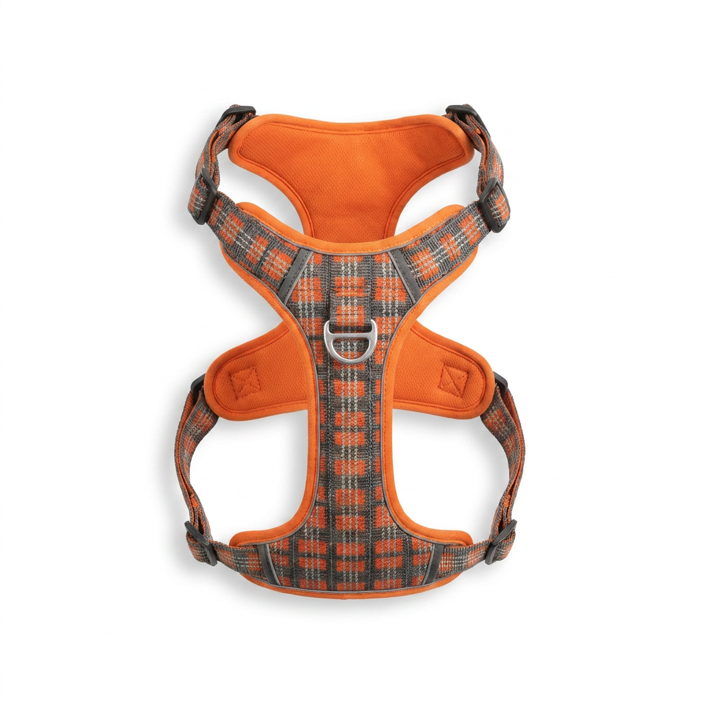Adjustable Chest Strap Pet Harness Vest top-down view