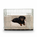 Dog Crate Bumper in Savanna Oatmeal with dog