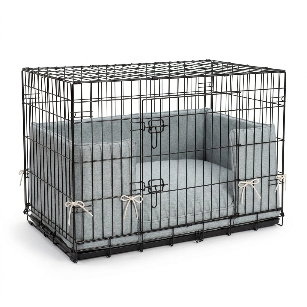 Dog Crate Bumper in Inchmurrin Iceberg angled view