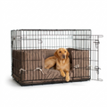 Dog Crate Bumper in Inchmurrin Umber with dog