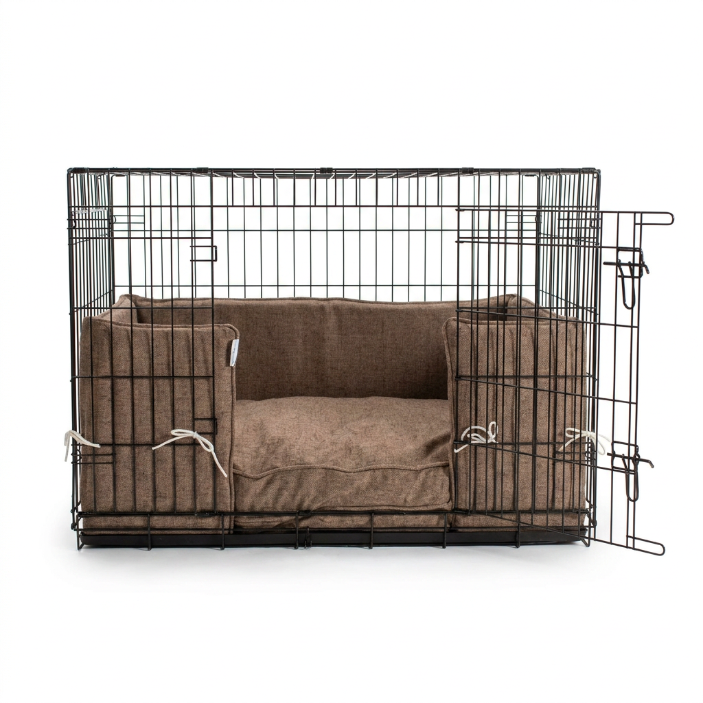 Dog Crate Bumper in Inchmurrin Umber front view