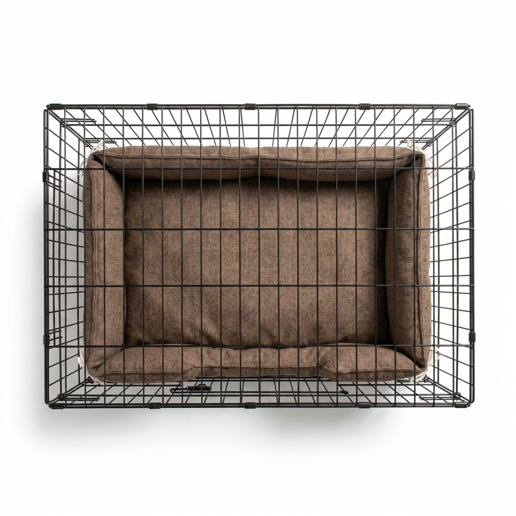 Dog Crate Bumper in Inchmurrin Umber top-down view