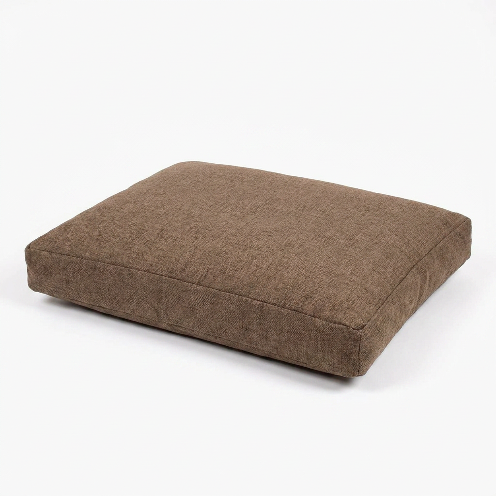 Dog Cushion in Inchmurrin Umber angled view