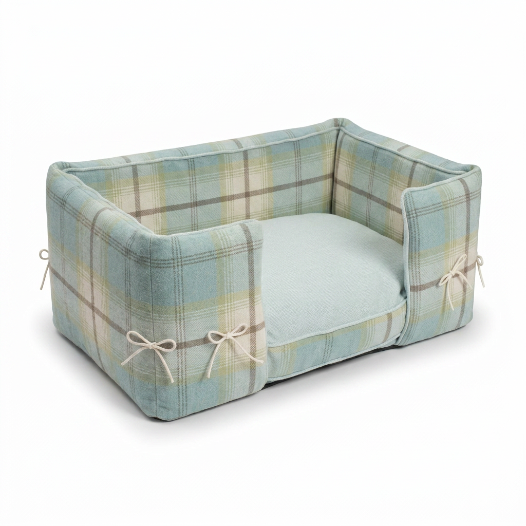 Dog Crate Bumper in Balmoral Duck Egg angled view