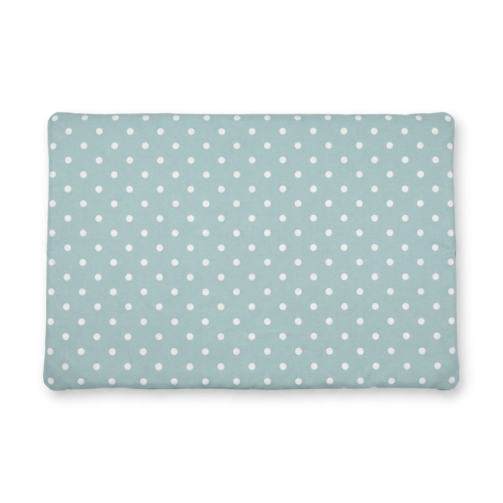 Travel Mat in Duck Egg Spot top-down view