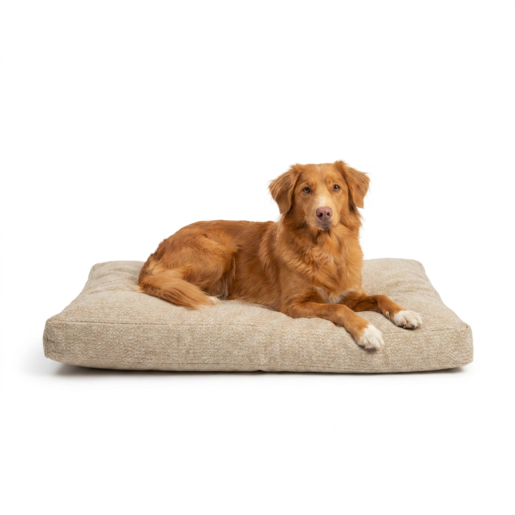 Dog Cushion in Essentials Herdwick Sandstone with dog