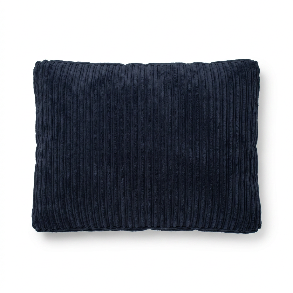 Dog Cushion in Navy Essentials Plush top-down view