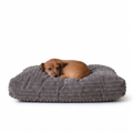 Dog Cushion in Dark Grey Essentials Plush with dog