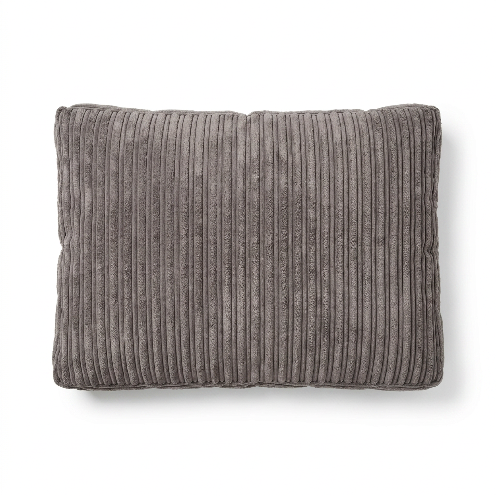 Dog Cushion in Dark Grey Essentials Plush top-down view