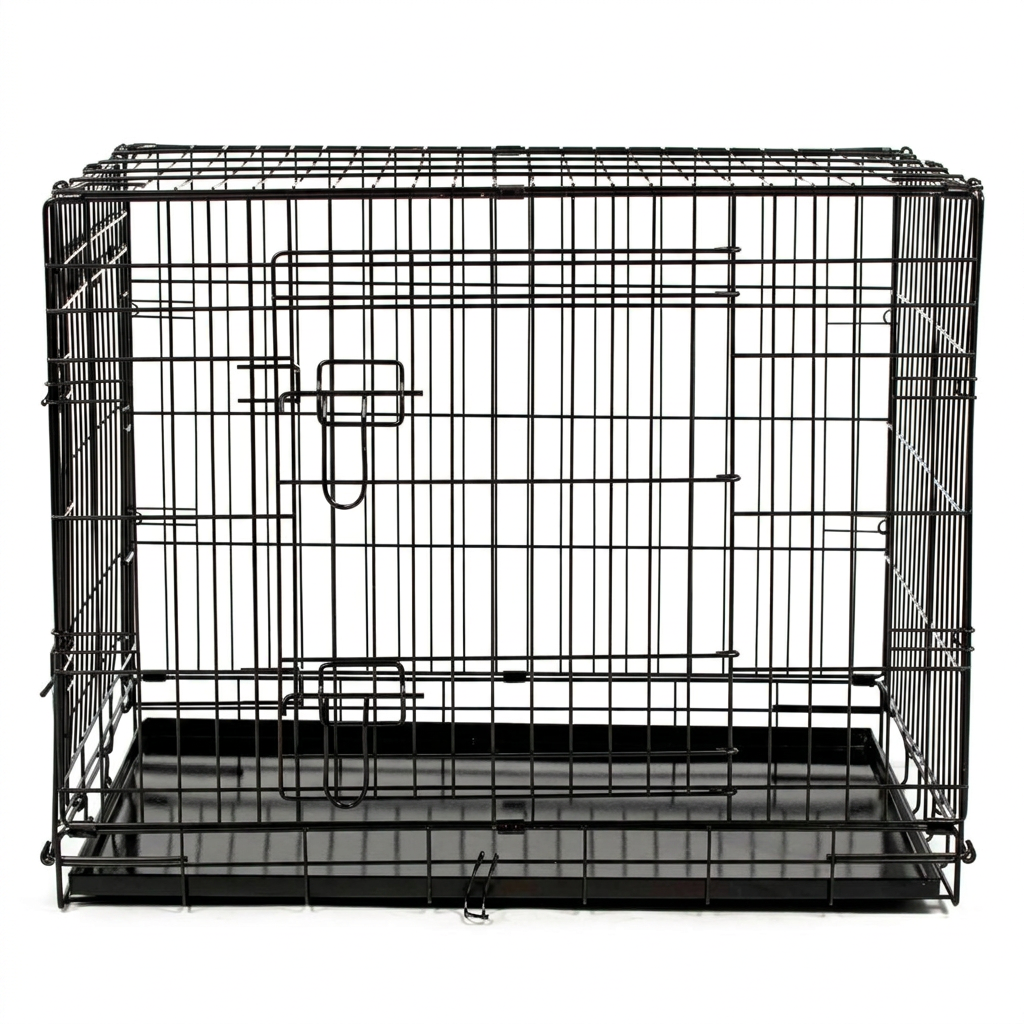 Dog Crate Black front view
