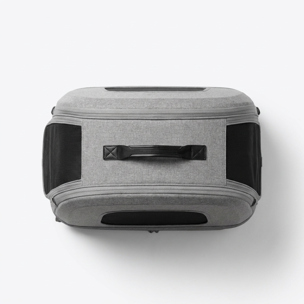 Crispin Pet Travel Crate Merle top-down view