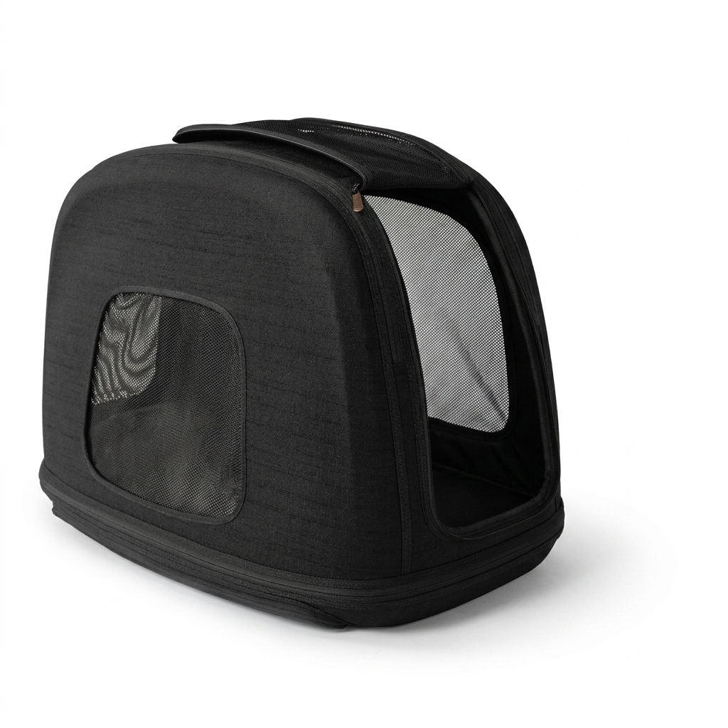 Crispin Pet Travel Crate Onyx front view