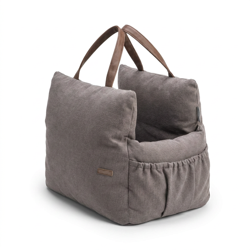 Easy Traveller in Truffle Booster Seat angled view