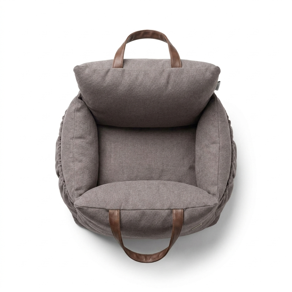 Easy Traveller in Truffle Booster Seat top-down view