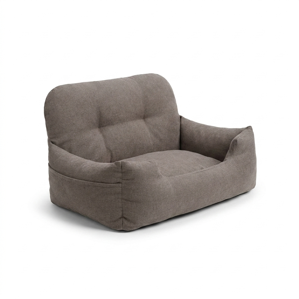 Double Easy Traveller in Truffle Booster Seat angled view
