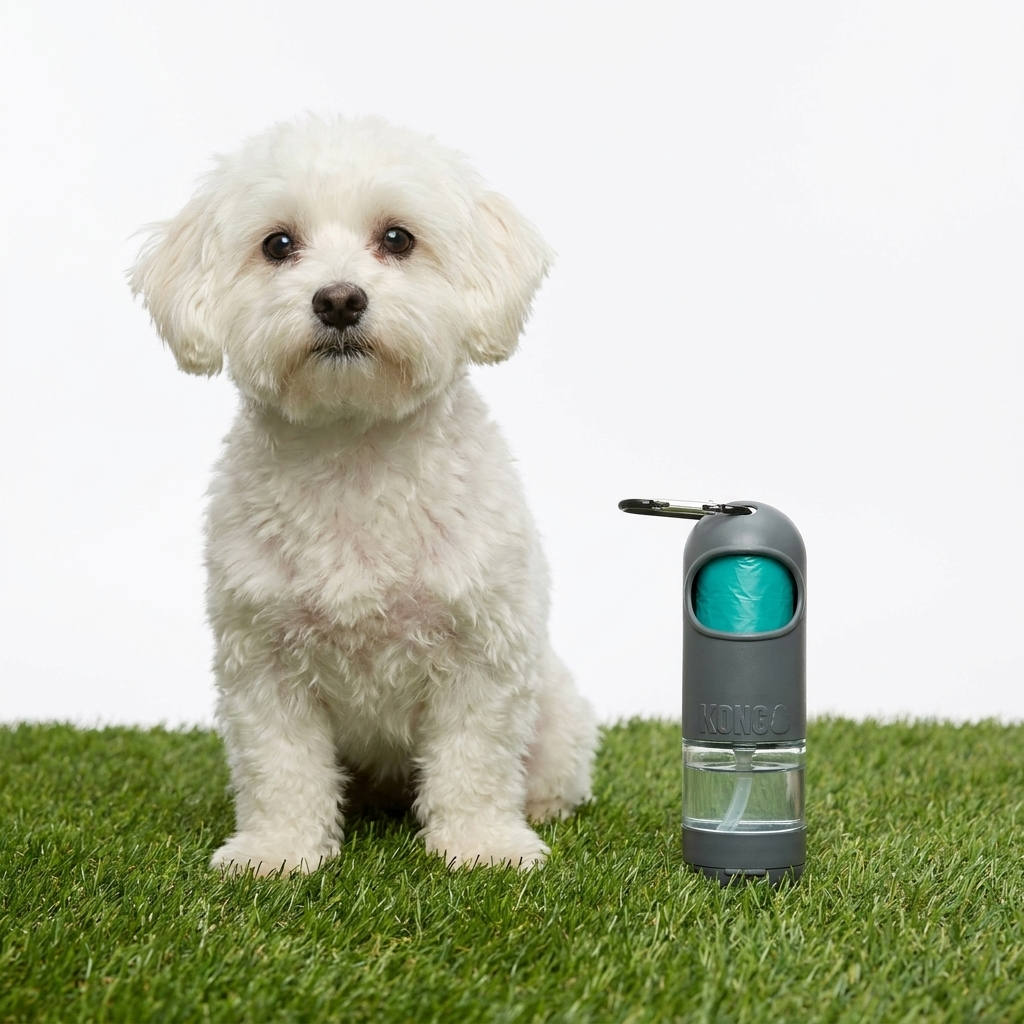 KONG HandiPOD Clean Dispenser with dog