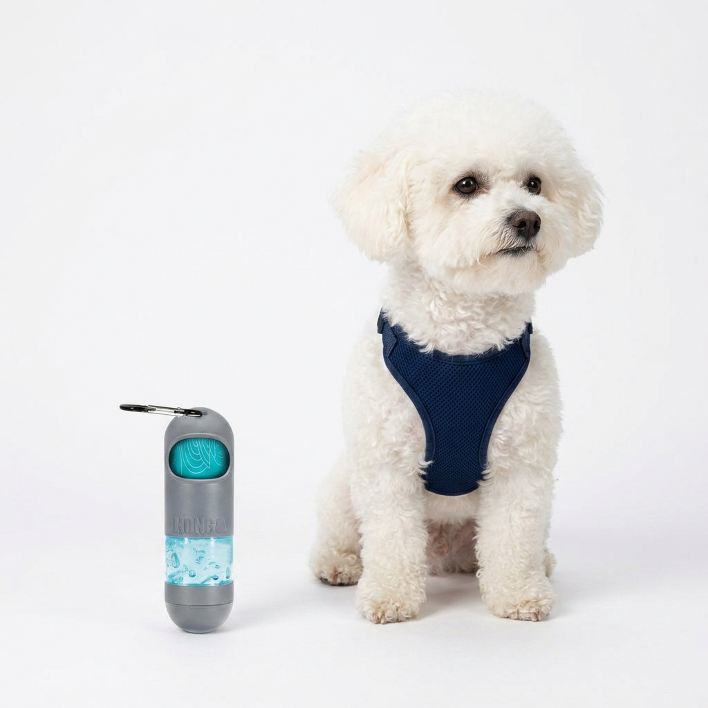 KONG HandiPOD Mini Clean Dispenser with dog