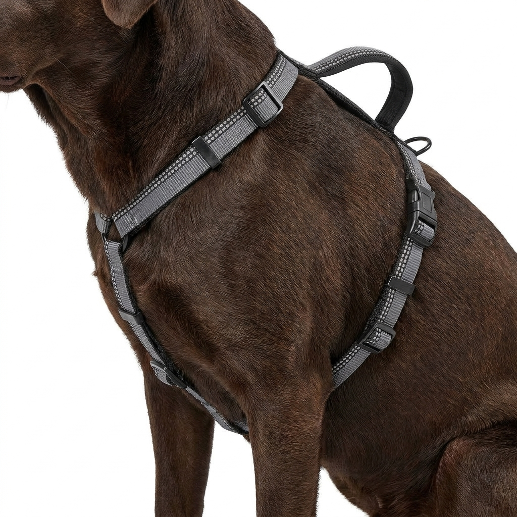 Halti Walking Harness Black with dog