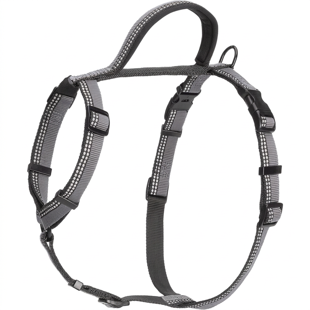 Halti Walking Harness Black angled view