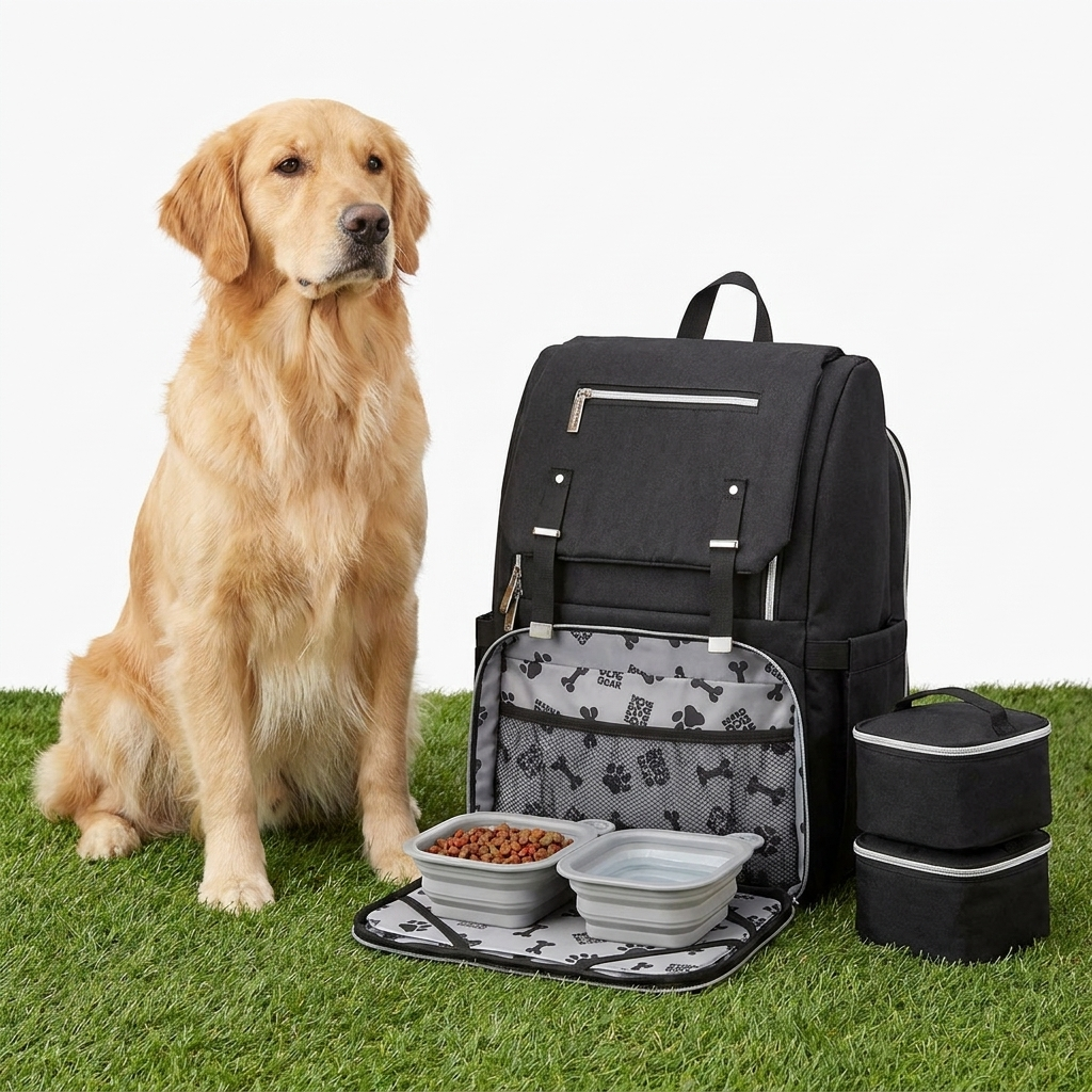 Mobile Dog Gear Black Backpack with dog