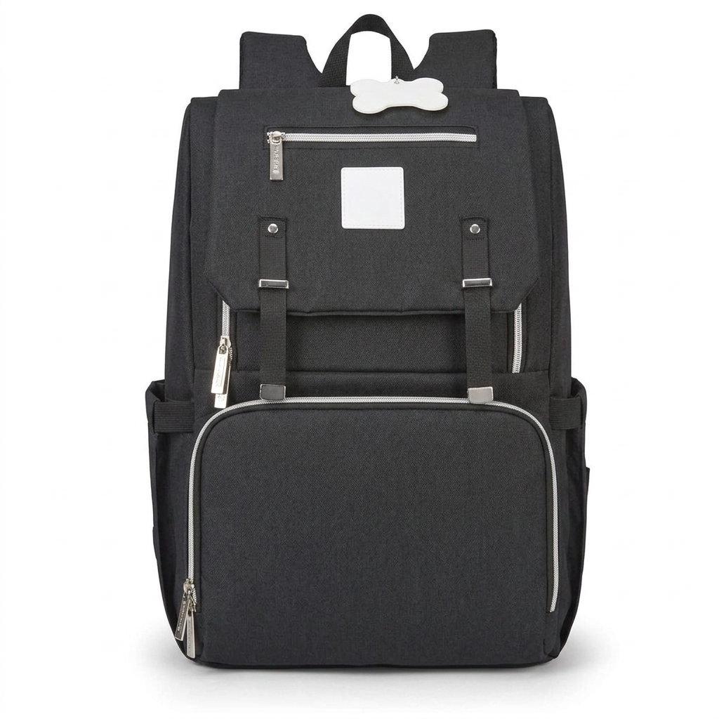Mobile Dog Gear Black Backpack front view