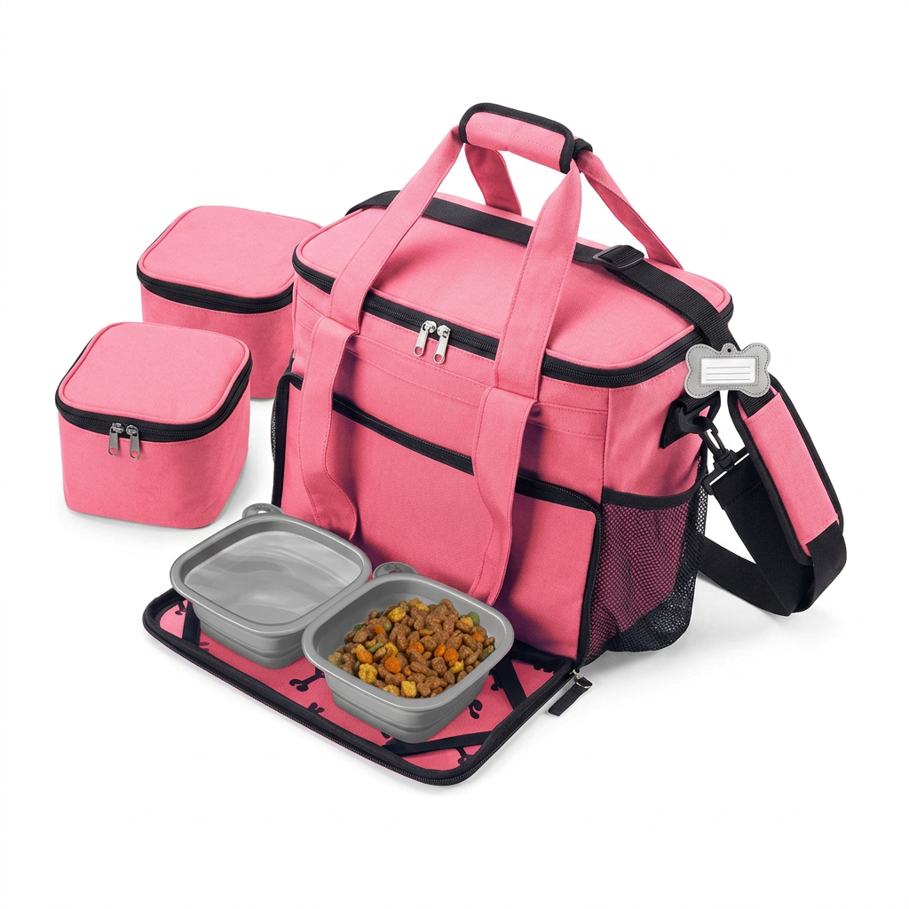 Mobile Dog Gear Week Away Bag Pink angled view