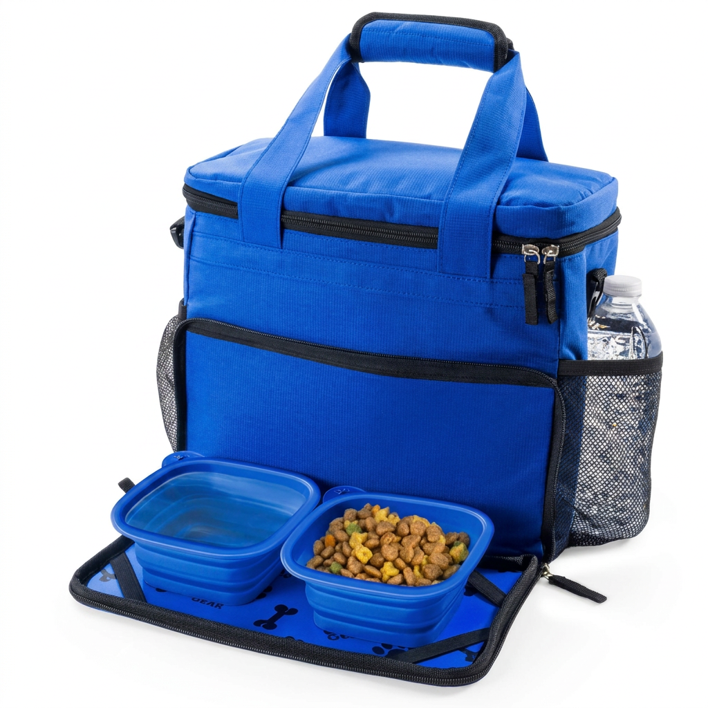 Mobile Dog Gear Week Away Bag Blue angled view