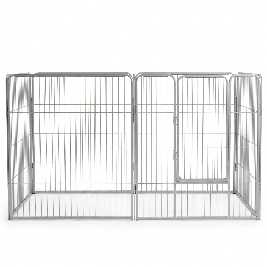Puppy Play Pen Grey front view