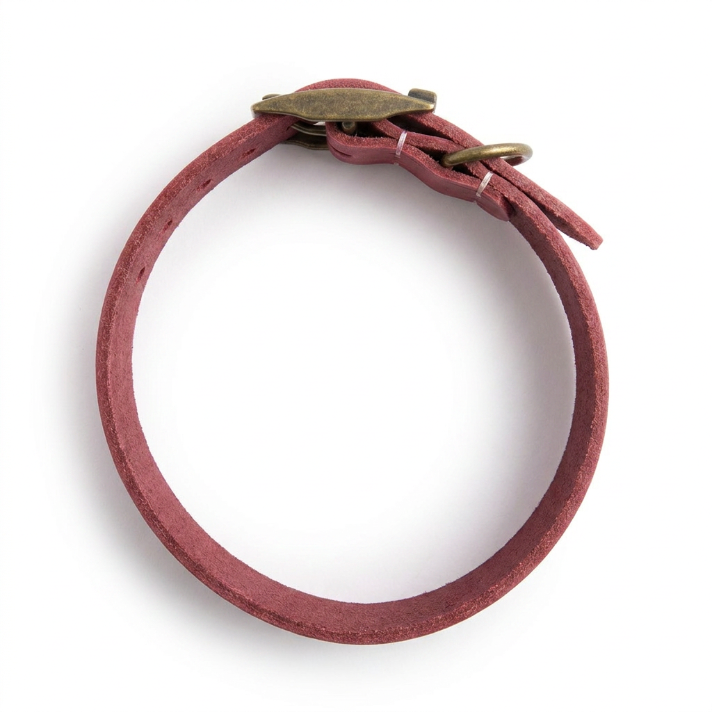 Timberwolf Whippet Collar Raspberry top-down view