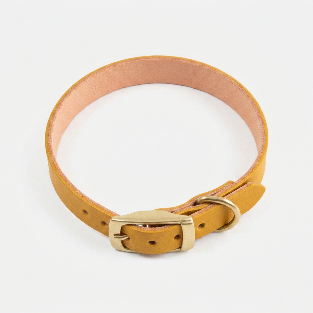 Timberwolf Whippet Collar Mustard top-down view