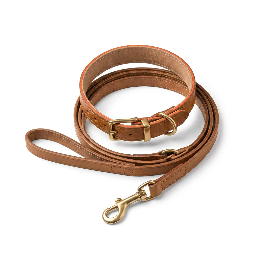 Ostrich Leather Lead Tan top-down view