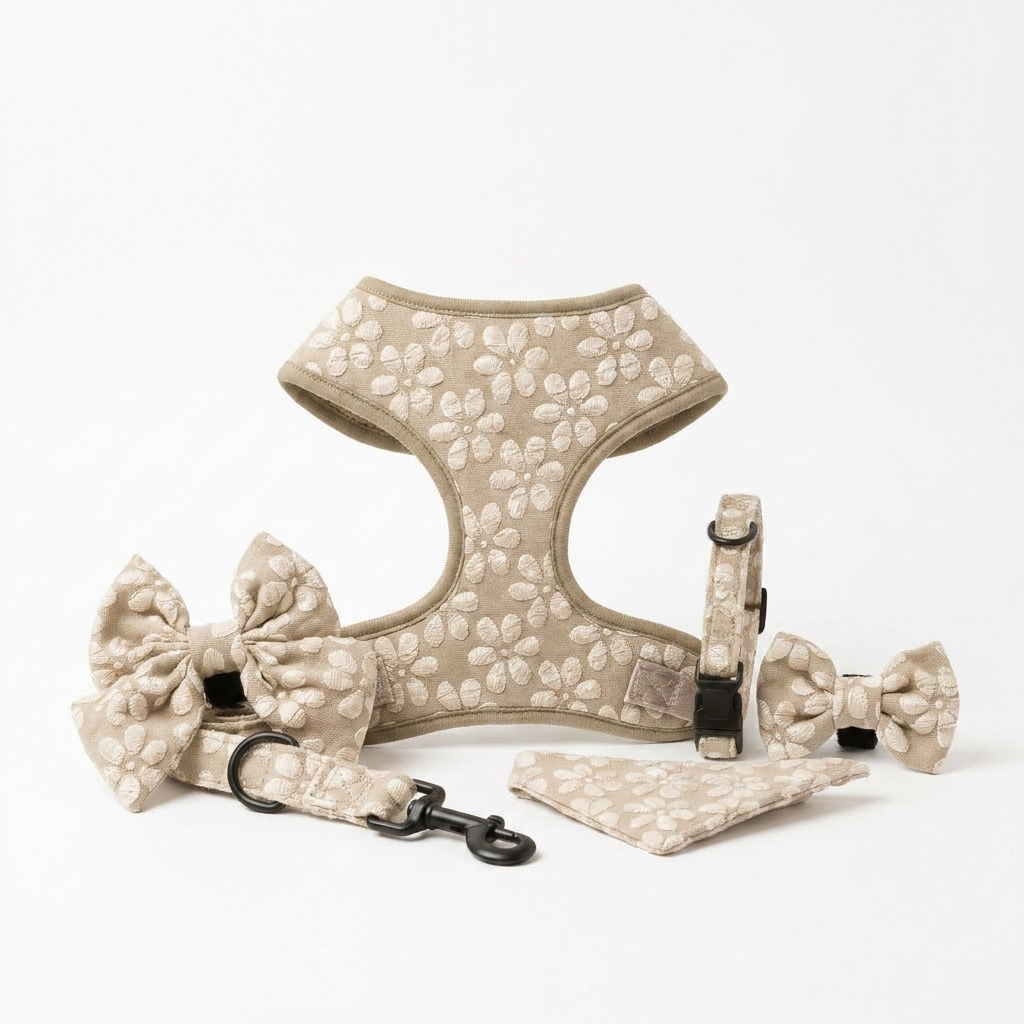 Cocopup Mocha Flower Harness front view
