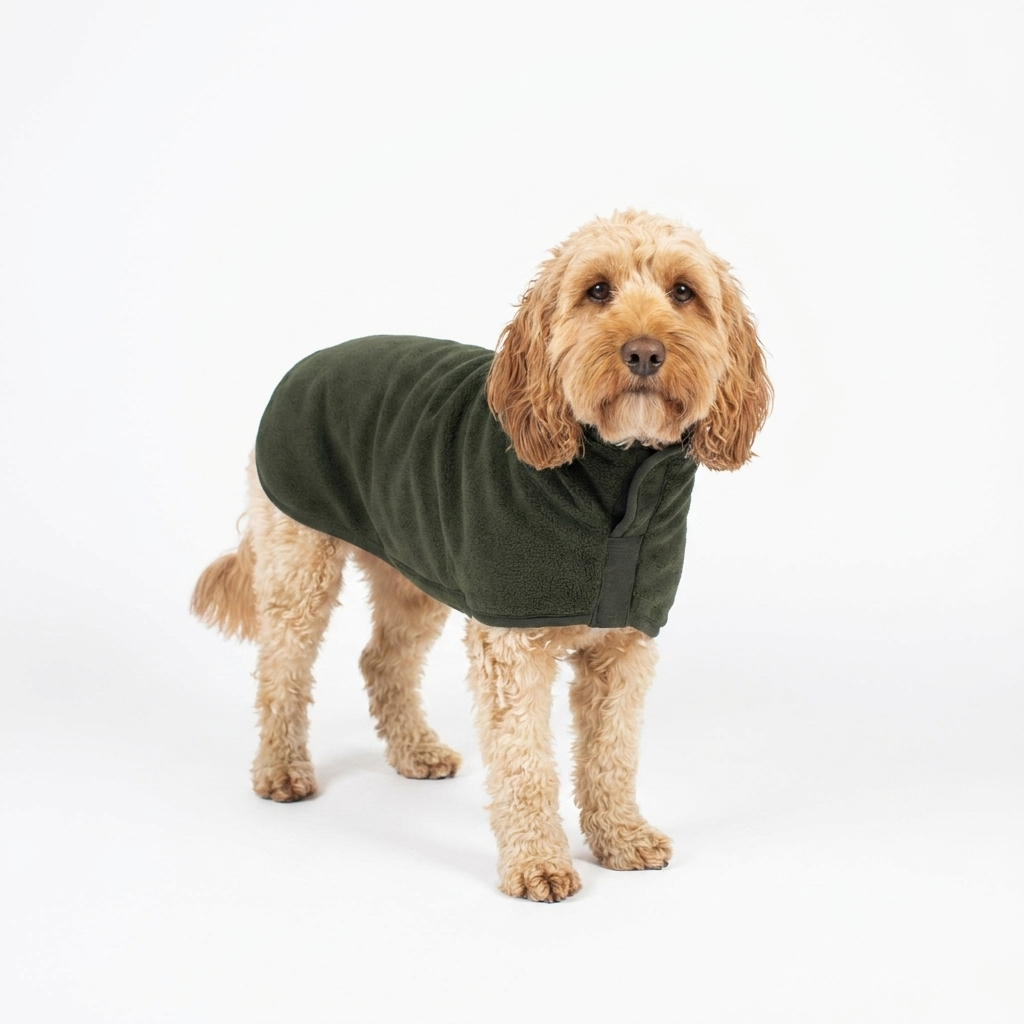 Bamboo Drying Coat Fir with dog