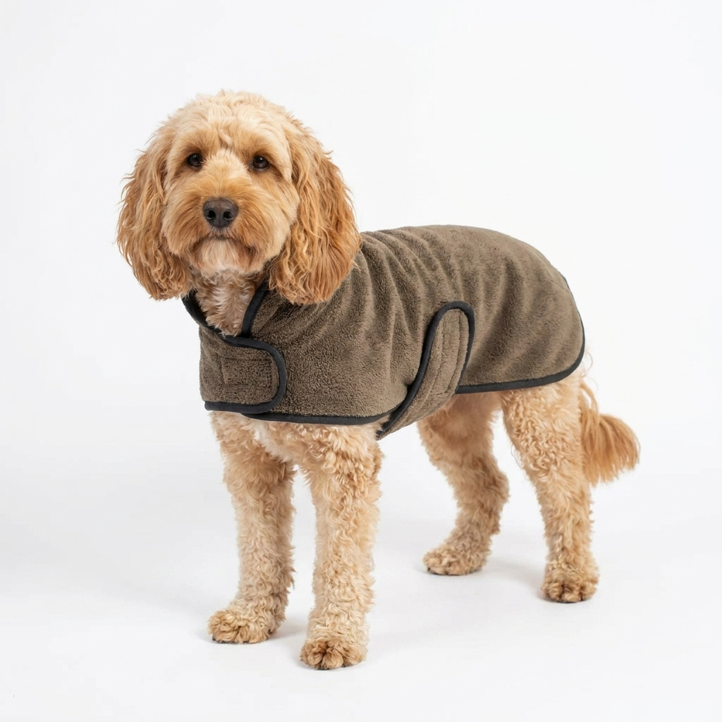 Bamboo Drying Coat Mole with dog