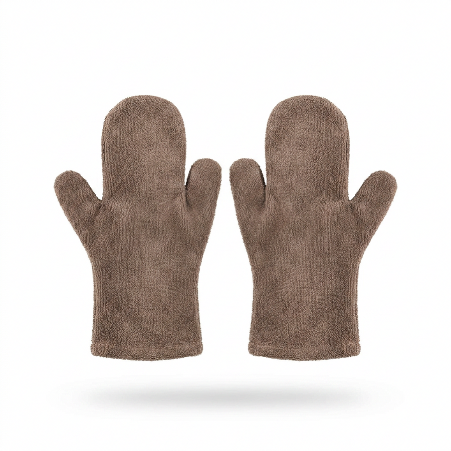 Bamboo Drying Mitts Mole front view