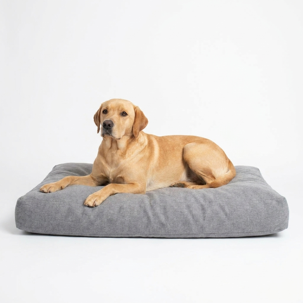 Bamboo Drying Cushion Cover Gun Metal with dog