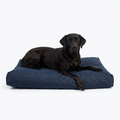 Bamboo Drying Cushion Cover Navy with dog