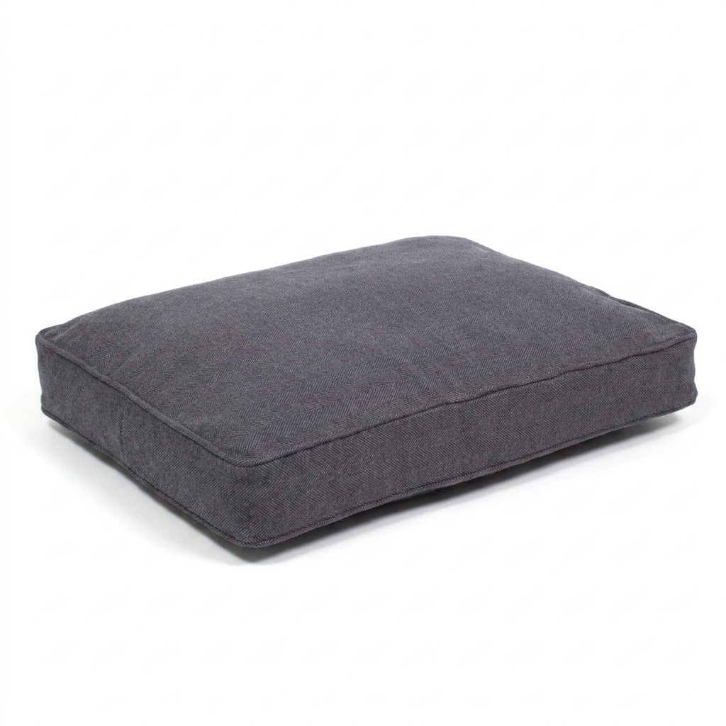 Dog Cushion Oxford Herringbone Tweed angled view