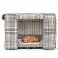 Dog Crate Bumper Balmoral Dove Grey with dog