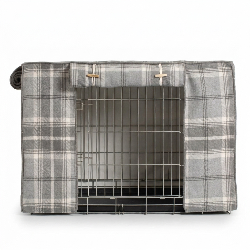 Dog Cushion Balmoral Dove Grey front view