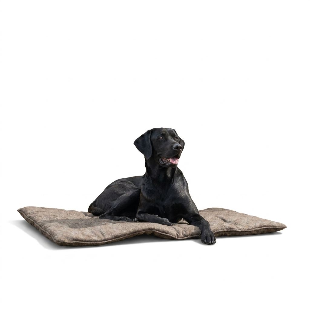 Travel Mat Inchmurrin Umber with dog