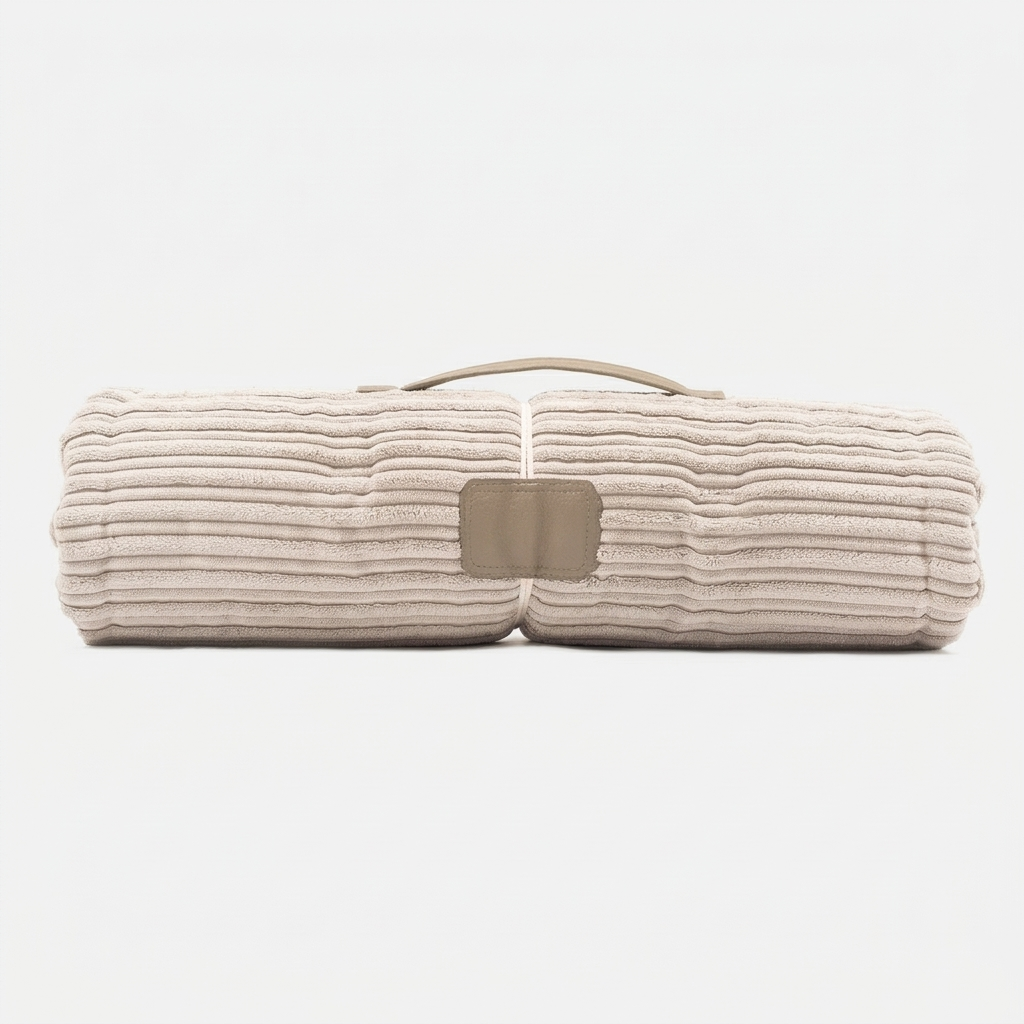 Travel Mat Light Grey Essentials Plush front view