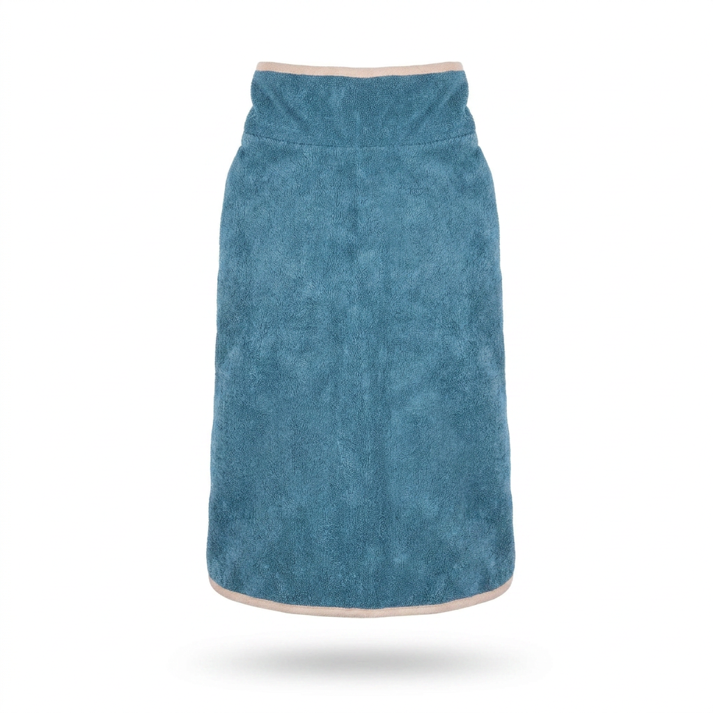 Ruff and Tumble Sandringham Blue Drying Coat front view