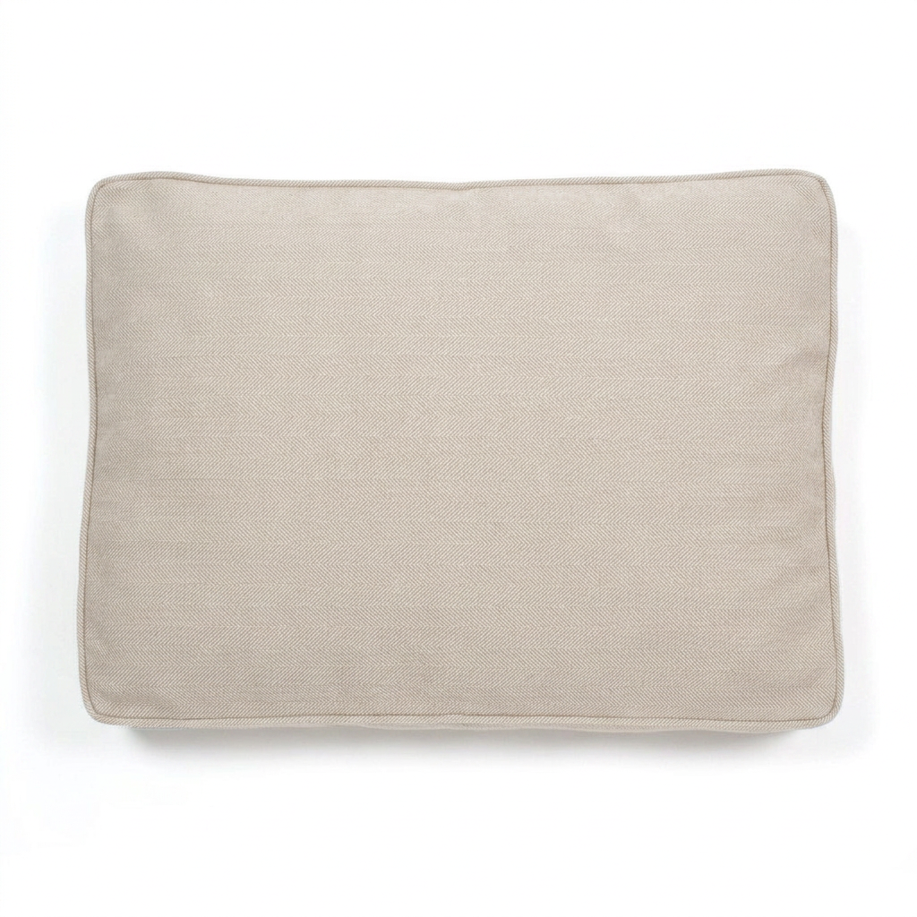 Cushion Cover Natural Herringbone Tweed front view