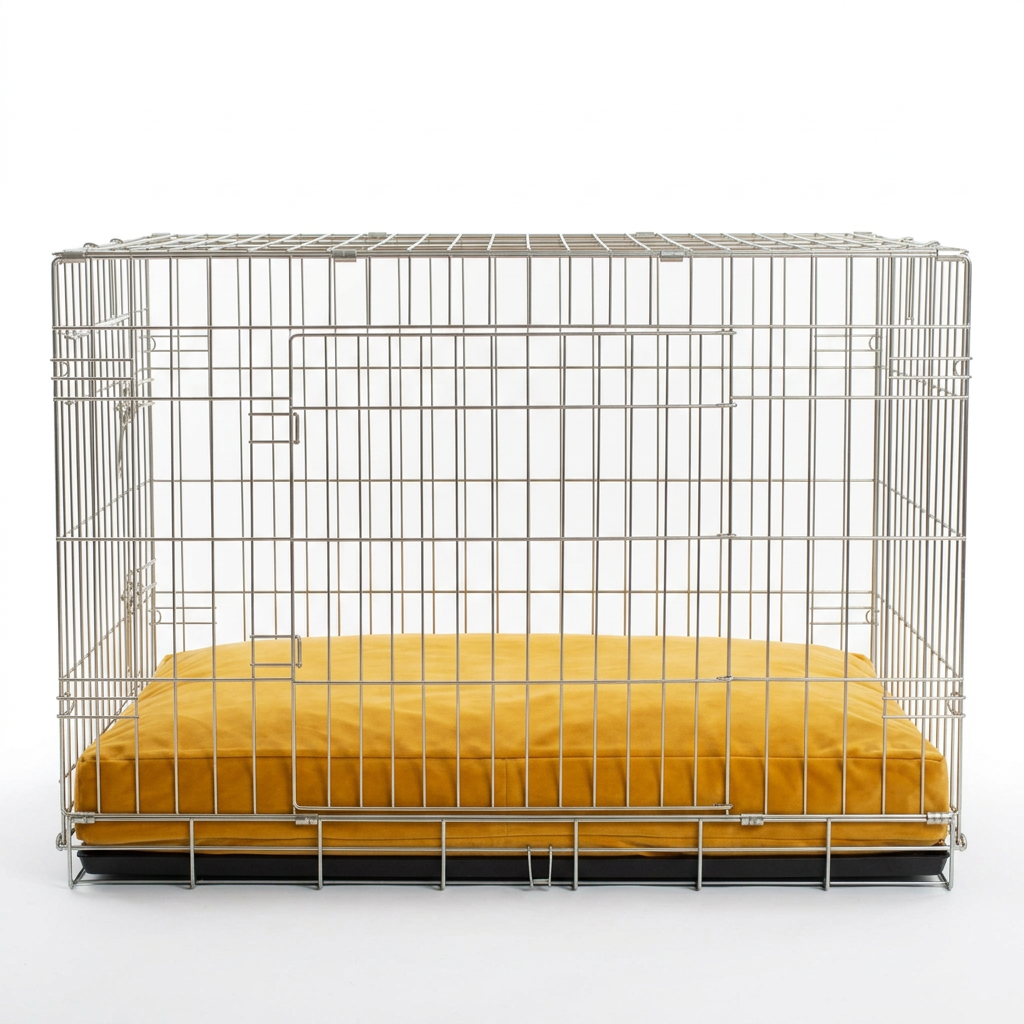 Dog Cushion Saffron Velvet front view