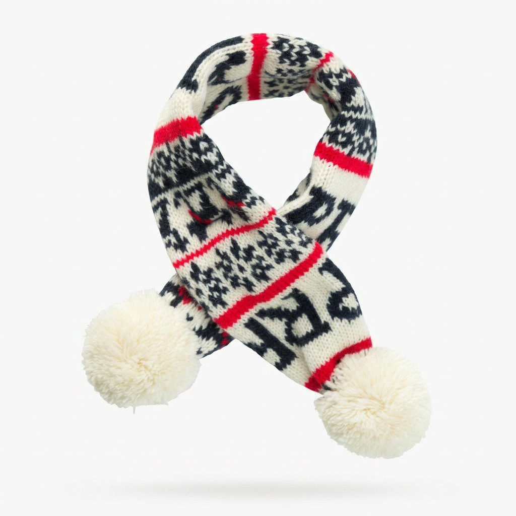 House of Paws Apres Knitted Scarf front view