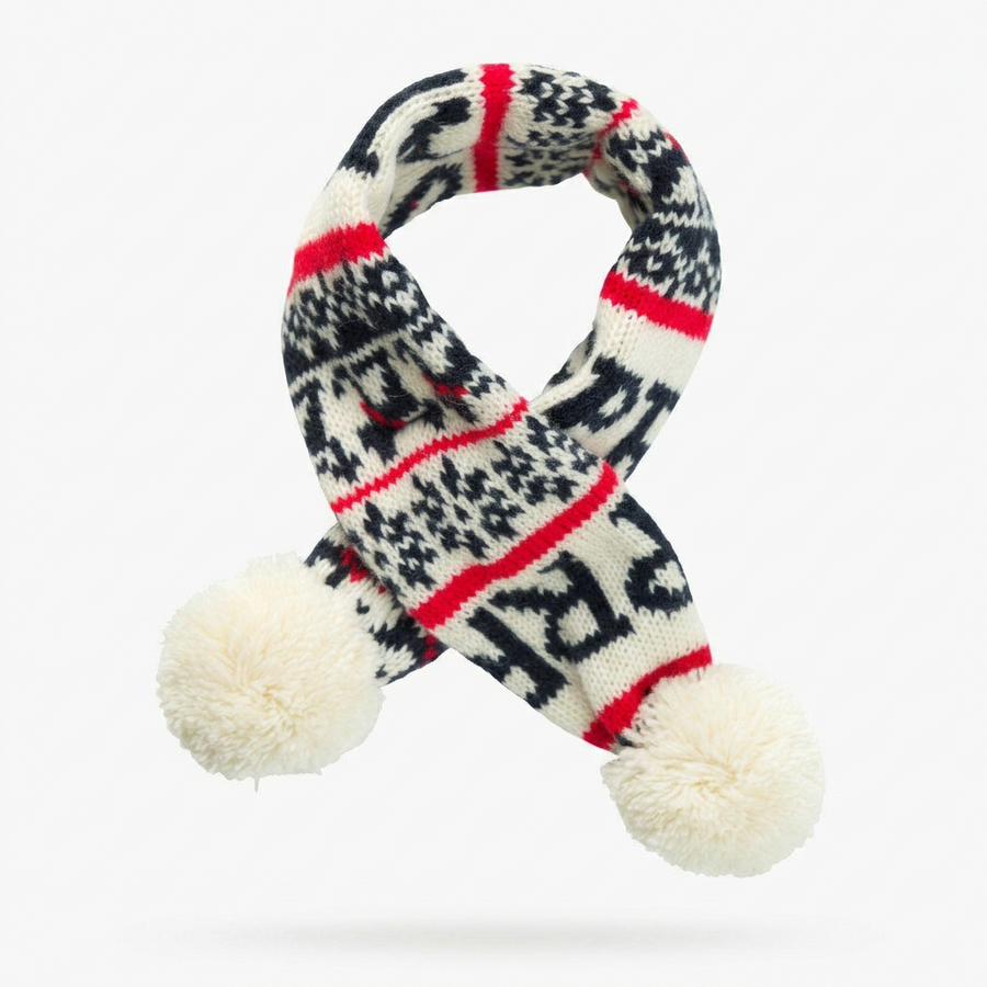 House of Paws Apres Knitted Scarf front view