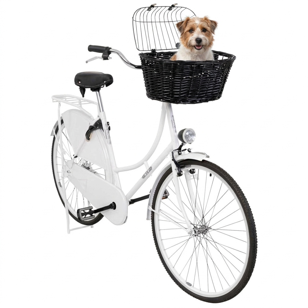 Trixie Bicycle Pet Basket with dog