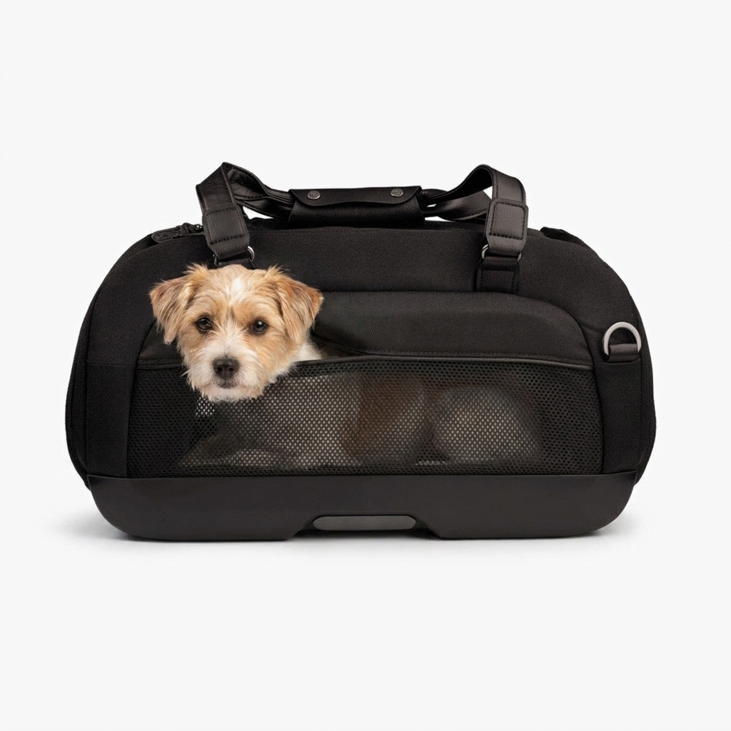 Dupree Small Dog Carrier Onyx with dog